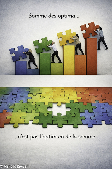 L&rsquo;optimum d&rsquo;une somme n&rsquo;est pas la somme des optima
