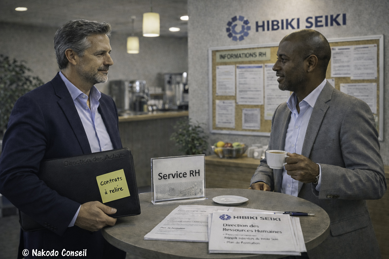 Le directeur des ressources humaines et le directeur des achats